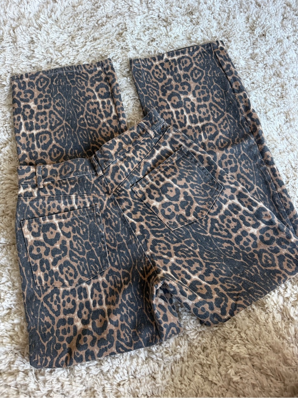 Beginning Boutique Brown and Black Leopard Print Jeans - Picture 2 of 5